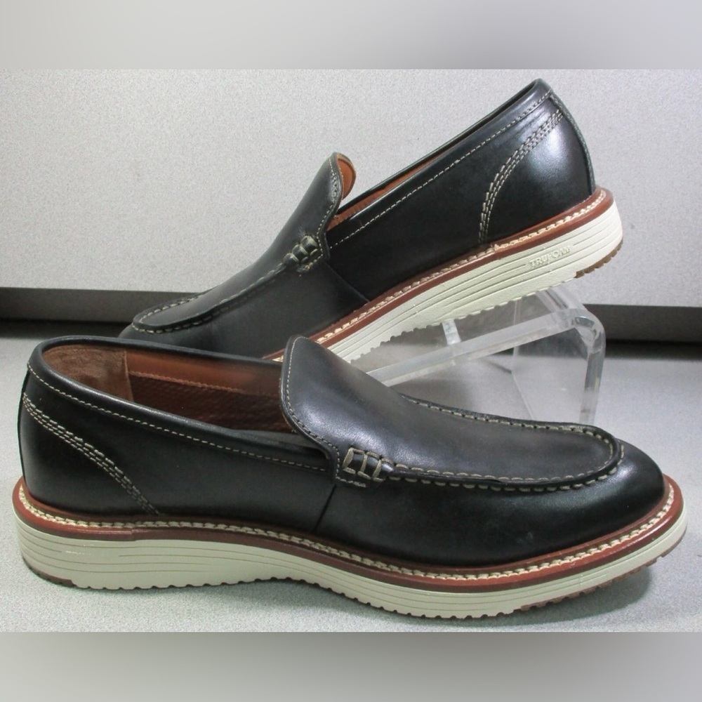 Johnston & Murphy Upton Venetian Black Leather Slip on Loafers Men’s Size 10M - Picture 5 of 6